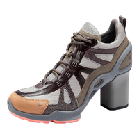 爱步（ECCO）BIOM C 65户外休闲鞋 25年春季natacha联名撞色高跟鞋 842813 浅棕色红色鸽子灰棕褐色铁灰色 35
