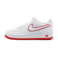 Nike耐克大童鞋小白鞋女鞋红白撞色运动鞋AF1板鞋DV7762