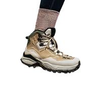 伯希和【MT-玄武】登山鞋男女Vibram抓地防滑eVent防水户外徒步鞋 【卡其色+奶杏色】女款 | 优质头层牛皮 37
