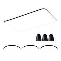 Lighting 雷士 NVC 光鸿系列 LED客厅灯+餐厅灯+圆卧灯*3 黑+白