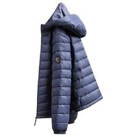 雪中飞 SNOWFLYING轻薄羽绒服男士2022新款连帽短款秋冬季男装白鸭绒轻便外套 1806立领银灰 4XL