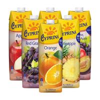 爱塞浦丽娜果汁0脂100%纯汁橙汁苹果汁复原果味饮料瓶装