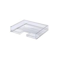 利快桌面文件收纳盒A4资料架办公整理文具分类架文件框 A4文件收纳托盘 横向