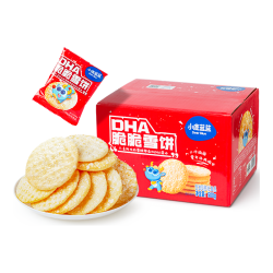 小鹿蓝蓝 儿童饼干零食雪饼 500g