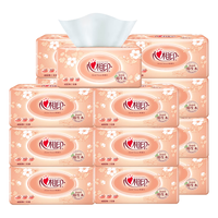 心相印 抽纸家用400张大包大尺寸XL码200抽大号家庭实惠装整箱面巾纸 DT200抽5提15包/箱装