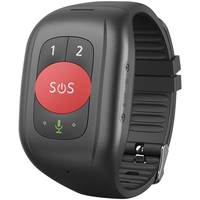 校记星老人器一键呼救定位手环防走丢远程监护独居痴呆老年人防跌倒摔倒SOS紧急电话gps智能手环 精准定位+跌倒/吃药提醒-红