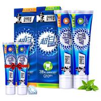 DARLIE 好来 超白极尚小蓝友牙膏套装(沁爽120g*1+果漾120g*1+沁爽40g*1+果漾40g*1+羽护巧洁牙刷2支装)