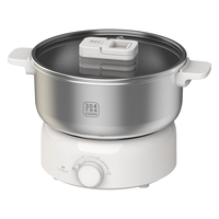 利仁 电煮锅宿舍小锅304不锈钢0涂层小电锅 多功能锅DHG-180F（升级款）