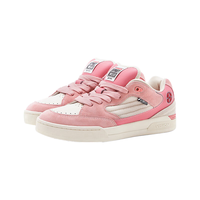 VISION STREET WEAR Savvy美式奶昔粉厚鞋舌牛皮面包鞋复古滑板鞋男女同款保暖 粉色 37