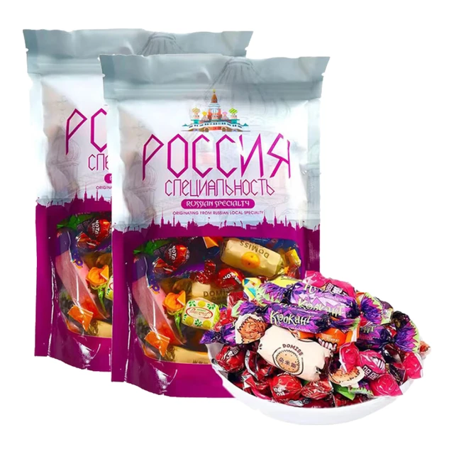 KDV俄罗斯混合糖500g大袋装多种口味混合糖果 休闲零食 混合糖500g*2袋