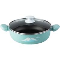 ASD 爱仕达 云朵猫系列 炒锅(28cm、不粘、铝合金、薄荷绿)