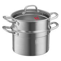 康巴赫蒸锅家用不锈钢加厚多层蒸屉蒸笼包子馒头燃气灶电磁炉适用