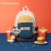 Mr.ace Homme 贪吃萌蛇 女高中生双肩包 大容量书包