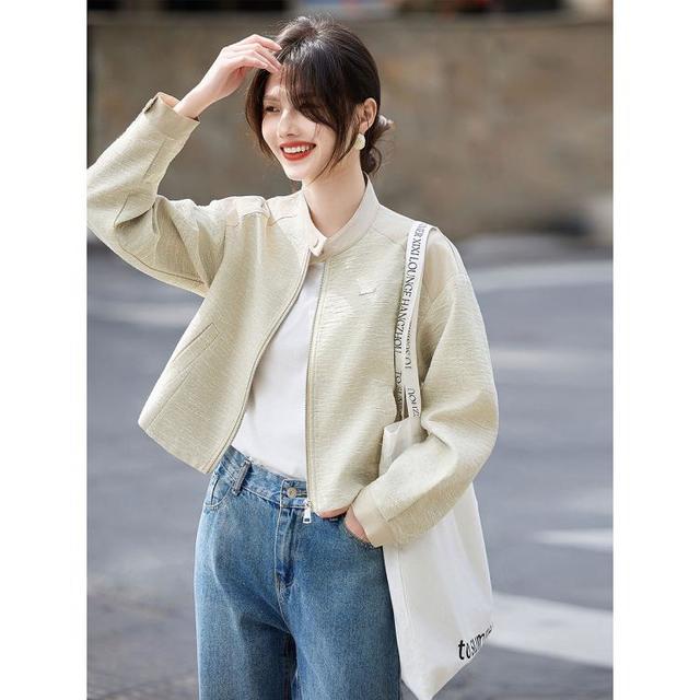 苏醒的乐园 女士短外套 立领宽松短款小个子夹克