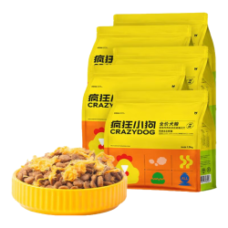 疯狂小狗 狗粮 泰迪贵宾比熊博美小型幼犬成犬宠物肉松粮 拼派肉松7.5kg