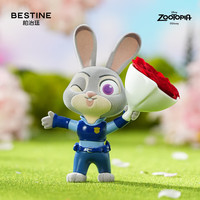 BESTINE 柏治廷迪士尼疯狂动物城朱迪兔永生花玫瑰花束摆件