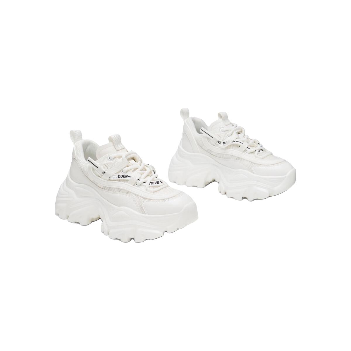 史蒂夫·马登 STEVE MADDEN/思美登 张紫宁明星同款 2024秋冬老爹鞋休闲鞋 白色 35