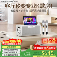 威斯汀 家庭ktv音响视频k歌一体机卡拉OK点歌机套装350-128G广场舞带显示屏户外露营蓝牙音箱家用版