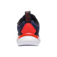 LI-NING 李宁 童鞋儿童运动鞋男女大童极光系列春秋款轻便简约魔术贴休闲鞋YKCQ274-69深普蓝/桔红色36