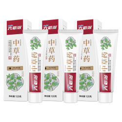 六必治 多效护理牙膏养护牙龈洁牙亮白牙渍小苏打中草药家庭装牙膏