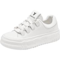 意尔康女鞋 时尚休闲鞋女厚底潮流小白鞋低帮板鞋女 白色 40