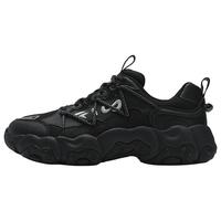 FILA 斐乐女鞋老爹鞋猫爪鞋6代黑色运动鞋2025春季休闲鞋
