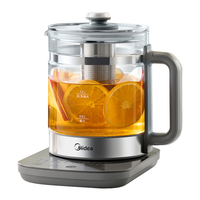 美的（Midea）养生壶 1.8L全自动大容量煮茶壶烧水壶316L母婴不锈钢全盘加热电热水壶恒温花茶壶煮茶器YS18P305 1.8L 【全盘加热】316L不锈钢材质