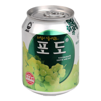 九日 jiur）葡萄汁 九日牌韩国果汁果肉饮料椰汁水成人儿童饮品火锅烧烤必备 葡萄味238ml/罐