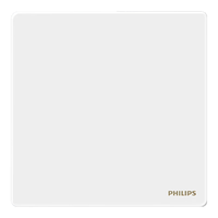 飞利浦（PHILIPS）开关插座面板昕绎家用86型大间距正斜五孔墙壁暗装电工电料开关 空白面板