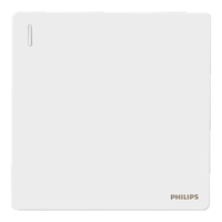 飞利浦(PHILIPS)开关插座面板昕绎家用86型大间距正斜五孔墙壁暗装电工电料开关 一开双控