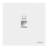 飞利浦（PHILIPS）开关插座面板昕绎家用86型大间距正斜五孔墙壁暗装电工电料开关 网络插座