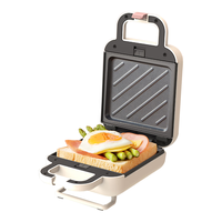 利仁（Liven）三明治机早餐机华夫饼机多功能电饼铛家用自动封边上下盘可拆洗早餐锅豪华三套盘 C-2(升级版) 【升级版】三套盘+可拆+油刷夹子