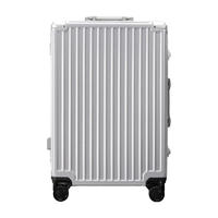 Rockland 行李箱男万向轮铝框拉杆箱大容量旅行箱女20英寸登机密码箱子