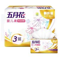 may flower 五月花 婴儿柔系列 特级柔厚抽纸 3层120抽*6包 小规格