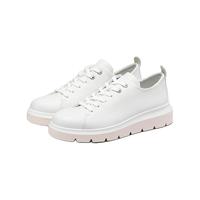 ecco 爱步 乐福鞋女 女士单鞋厚底松糕鞋英伦小皮鞋 新潮216203 白色21620301007 37