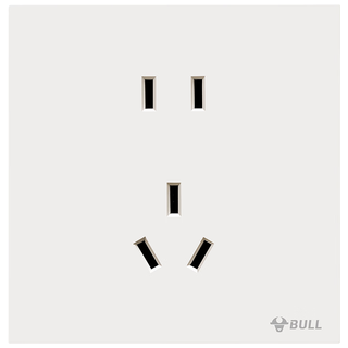 公牛（BULL）开关插座 G57蝶翼超薄肤感开关 10A正五孔插座面板G57Z223 米绒白
