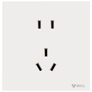 公牛（BULL）开关插座 G57蝶翼超薄肤感开关 10A正五孔插座面板G57Z223 米绒白