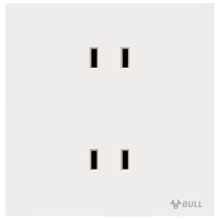 公牛（BULL）开关插座 G57蝶翼超薄肤感开关 10A四孔插座面板 G57Z222 米绒白