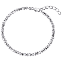 六福珠宝 铂金手链闪耀西瓜珠铂950车花素链手饰 计价 约6.42克