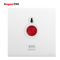罗格朗（LEGRAND）开关插座面板 简悦系列陶瓷白色 86型墙壁插座 紧急呼叫开关