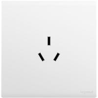 罗格朗（LEGRAND）开关插座面板 简悦系列陶瓷白色 86型墙壁插座 10A三孔插座