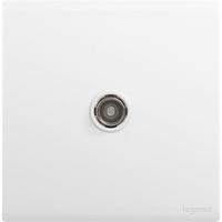 罗格朗（LEGRAND）开关插座面板 简悦系列陶瓷白色 86型墙壁插座 一位电视插座