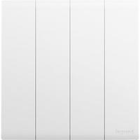 罗格朗（LEGRAND）开关插座面板 简悦系列陶瓷白色 86型墙壁插座 四开单控开关