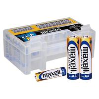 maxell 麦克赛尔 7号电池耐用碱性34粒混合装送收纳盒家庭装5号干电池1.5V空调电视遥控器鼠标玩具AAA挂闹钟小号干电池