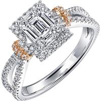 周生生璀璨方糖钻戒 18K金钻之颂方形钻石结婚戒指求婚93897R 11圈/18K/主石10分/H色/VS净度