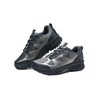 斯凯奇Skechers男子复古户外鞋轻质缓震舒适厚底增高237221C 银色/黑色/SLBK 41