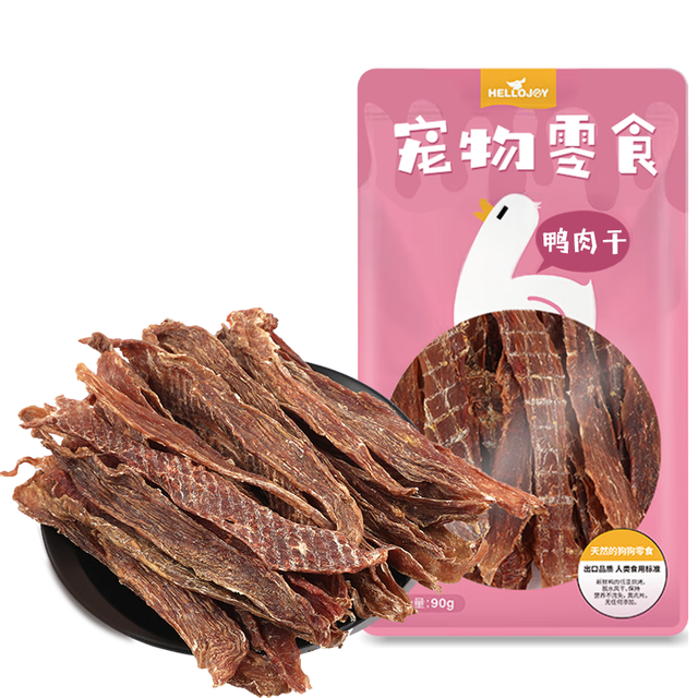 HELLOJOY 狗狗零食幼犬 鸡肉干鸭肉干90g