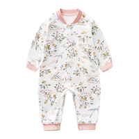 欧孕（OUYUN）婴儿连体衣宝宝秋装衣服纯棉长袖空调服四季哈衣爬服男女睡衣 熊猫乐园 秋冬夹棉款 90cm 【身高81-90cm】