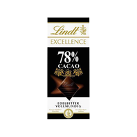 Lindt 瑞士莲 大促，低至3折！卓越系列78%可可巧克力100g 巧克力 入口即化