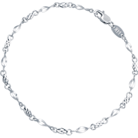 周生生铂金闪光扭片手链 铂金手链 54934B 定价 17厘米